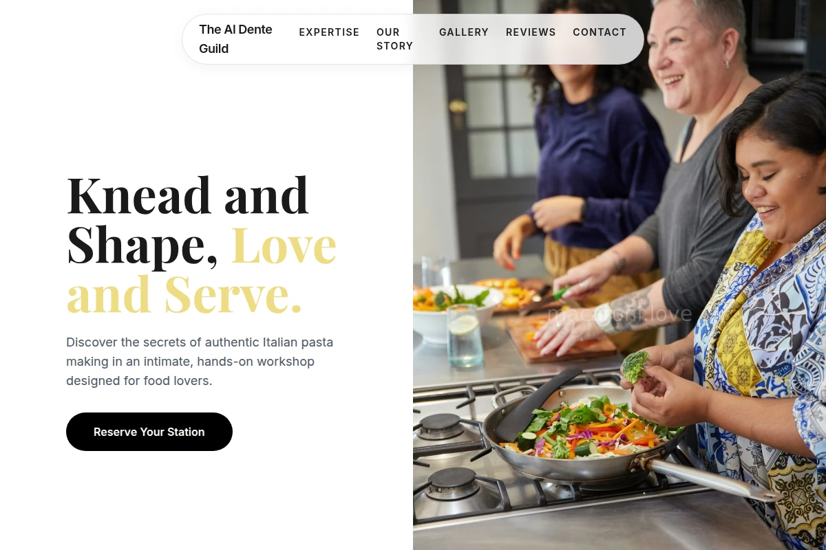 Farfalle Cooking Class