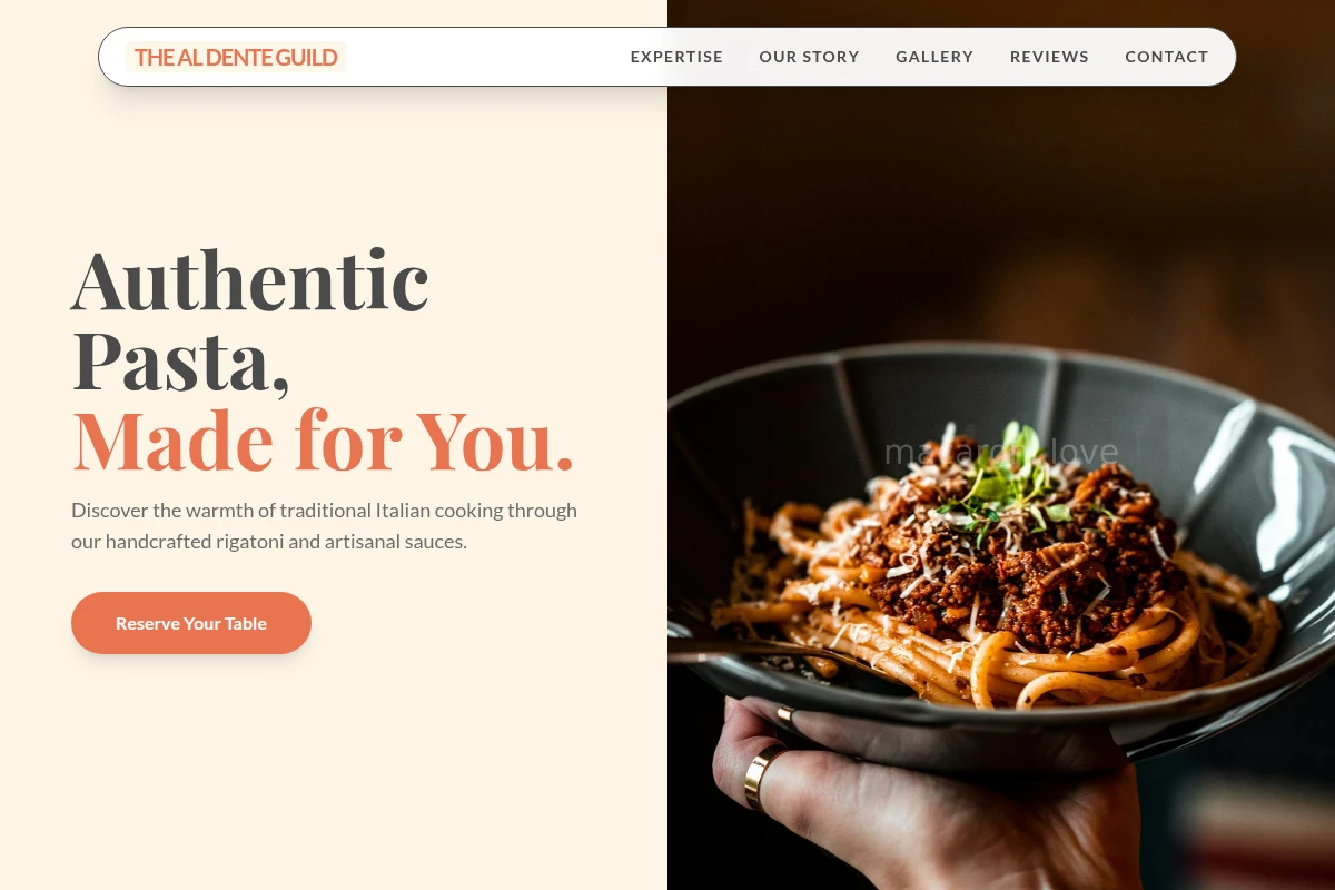 Rigatoni Italian Food