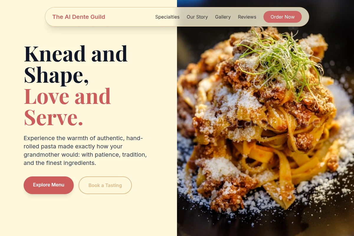 Hand-rolled Italian Food